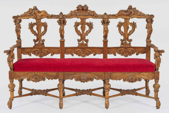 Venezianische Barock-Bank in der Art von Andrea Brustolon - фото 1 Venezianische Barock-Bank in der Art von Andrea Brustolon - фото 1