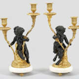 Paar Napoleon III-Figurenleuchter - photo 1