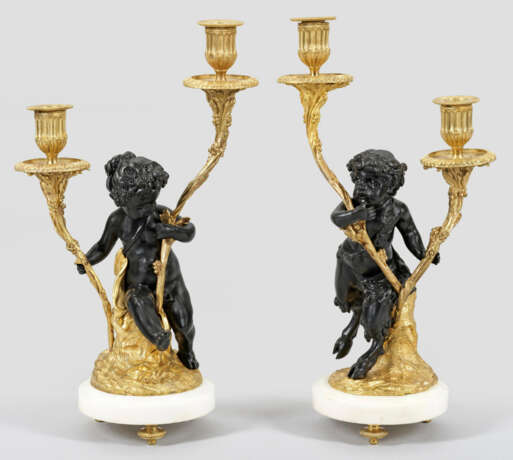 Paar Napoleon III-Figurenleuchter - photo 1