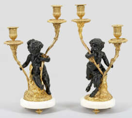 Paar Napoleon III-Figurenleuchter