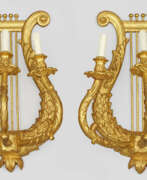 Éclairage. Paar große Wandappliken im Louis XVI-Stil