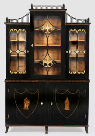 Großer Biedermeier-Vitrinenschrank - photo 1
