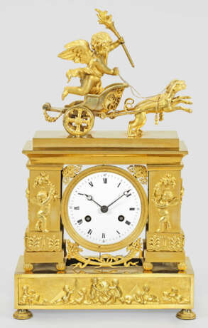 Feine Empire-Figurenpendule "Amor im Wagen" - photo 1
