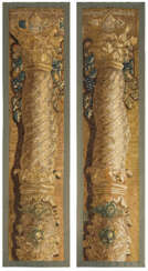 Paar Aubusson-Fragmente