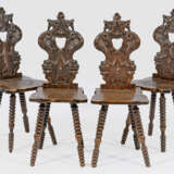 Satz von vier Barock-Brettstühlen - фото 1