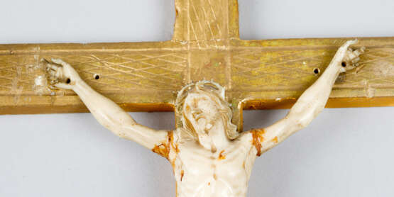 Small cross, I carved, wood gilded, 19.century - Foto 2