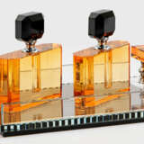 Paar Parfumflakons mit Tablett im Art Déco-Stil - photo 1