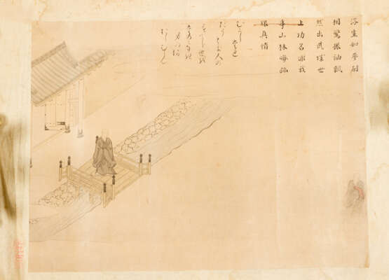 Chinese Painting watercolour on Paper, Qing Dynasty - Foto 1