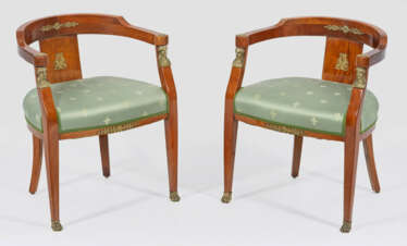 Paar Armlehnstühle im Empire-Stil