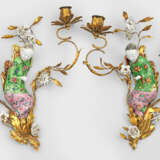 Paar dekorative Wandleuchter im Famille verte-Stil - photo 1