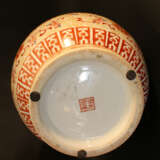 Pair of Chinese Pumpkin Porcelain Vases, Qing Dynasty - Foto 3