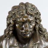 Bronze Bust, Moliere (1622-1673), wooden base with marble, 19. century - Foto 2