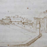 Italian 17. century, black ink on with paper, fortress by the sea - фото 2