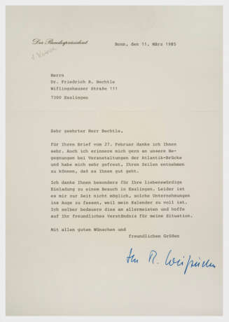 Korrespondenz-Splitternachlass: Bundesdeutsche Politiker an - фото 1