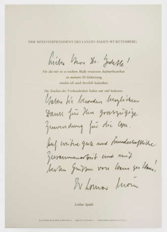 Korrespondenz-Splitternachlass: Baden-Württembergische - фото 1 Korrespondenz-Splitternachlass: Baden-Württembergische - фото 1