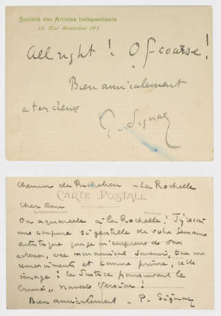 Brief von Paul Signac - photo 1 Brief von Paul Signac - photo 1