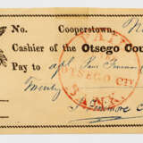 Scheck, ausgestellt von James Fennimore Cooper - photo 1