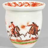 Seltener Miniaturbecher mit Bataillenszene - photo 1