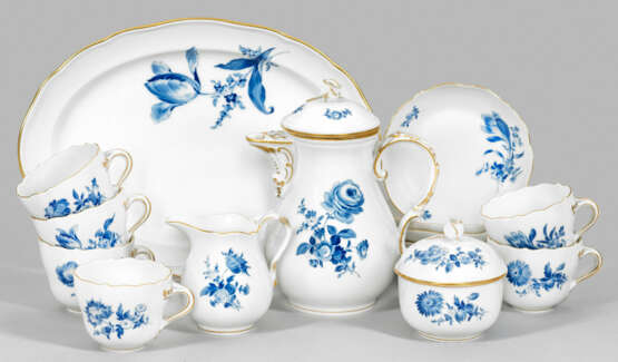 Mokkaservice mit Dekor "Blaue Blume" - фото 1