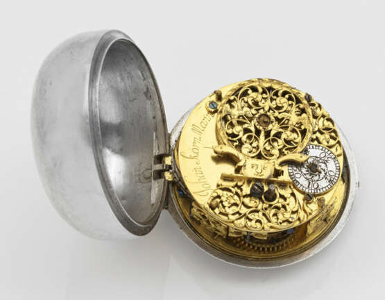 Friedberger Doppelgehäuse-Spindeltaschenuhr - photo 2 Friedberger Doppelgehäuse-Spindeltaschenuhr - photo 2