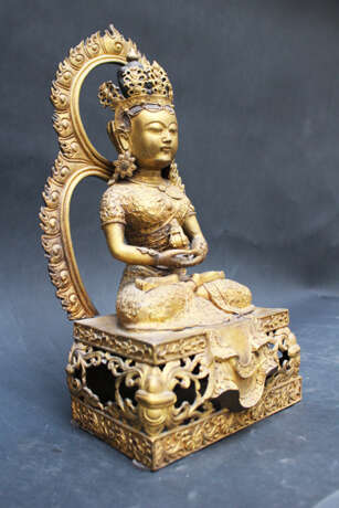 Guanyin, Bronze gilded, Qing Dynasty - photo 2