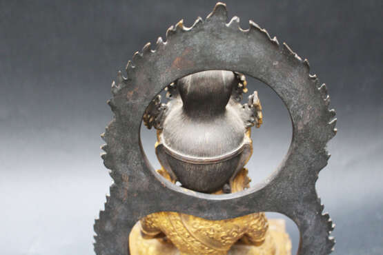 Guanyin, Bronze gilded, Qing Dynasty - Foto 3