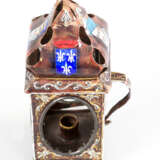 Limoges, small Lantern, copper painted enamel, 18./19. Century - Foto 2