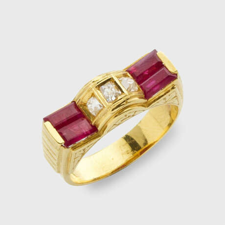 Rubin-Diamant-Ring aus den 1930er Jahren - photo 1