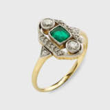 Jugendstil Smaragd-Diamantring - photo 1
