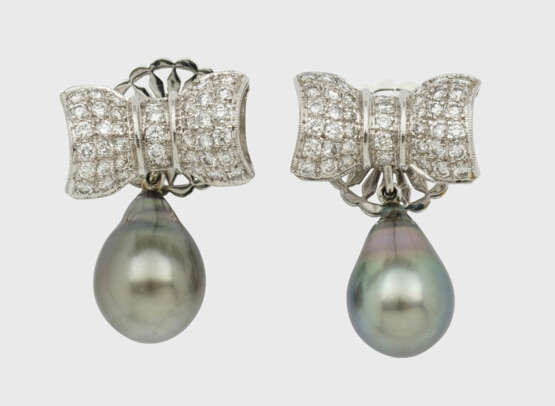 Paar Tahiti-Diamant-Ohrringe - photo 1
