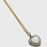 Viktorianischer Opal-Diamant-Herzanhänger - photo 1