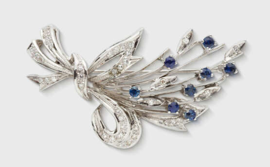 Saphir-Blüten-Brosche - фото 1