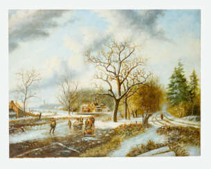 Dutch Artist, Landscape , Oil Canvas, 19./20. Century