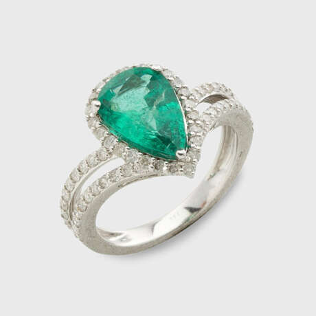 Eleganter kolumbianischer Smaragdring - фото 1