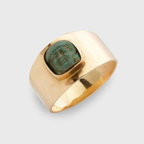 Türkis-Bandring mit Pharaonenkopf - Foto 1