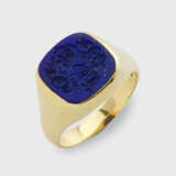 Klassischer Lapislazuli-Siegelring - Foto 1