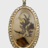 Jugendstil Moosachat-Diamantanhänger - photo 1