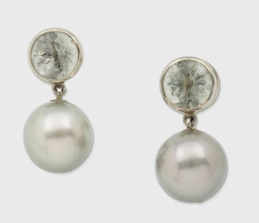 Paar dekorative Tahiti-Perlohrgehänge - photo 1