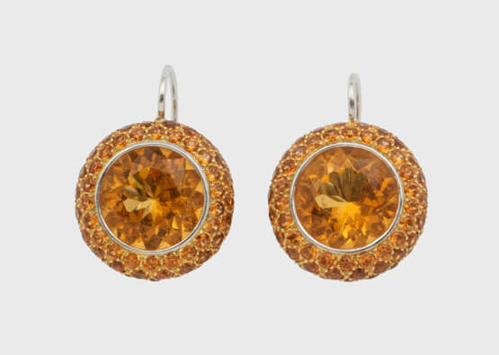 Paar Citrin-Ohrringe - фото 1 Paar Citrin-Ohrringe - фото 1