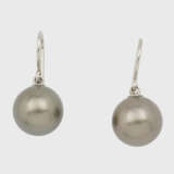 Paar klassische Tahiti-Perlohrringe - фото 1