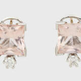 Paar elegante Kunzit-Ohrringe mit Brillanten - фото 1