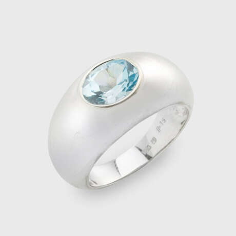 Klassischer Aquamarin-Bandring - photo 1