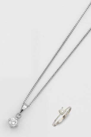 Brillantsolitär-Demi-Parure - photo 1