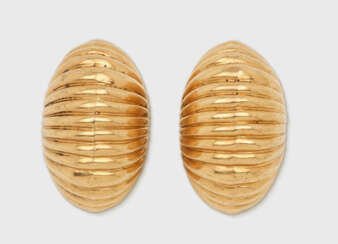 Paar "Shrimp"-Ohrclips von Cartier, nach 1945