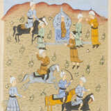 Two Persian Illustrations, Hunting scenes, watercolour on Paper - photo 2