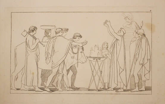 John Flaxman (1755-1826 )-book Illustration , by Homer, printed on paper, original cover - фото 2
