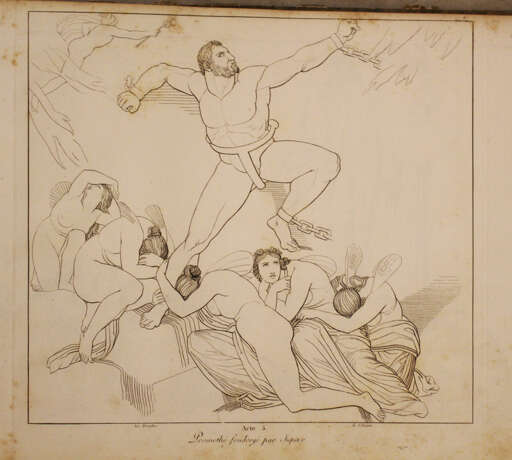 John Flaxman (1755-1826 )-book Illustration , by Homer, printed on paper, original cover - photo 3
