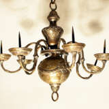 Chandelier, 6 branches, chased copper , silvered, Austrian 18. century - Foto 1