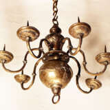 Chandelier, 6 branches, chased copper , silvered, Austrian 18. century - photo 2