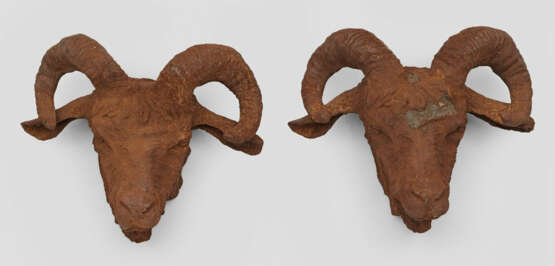Paar Widderköpfe als Wandappliken - Foto 1 Paar Widderköpfe als Wandappliken - Foto 1